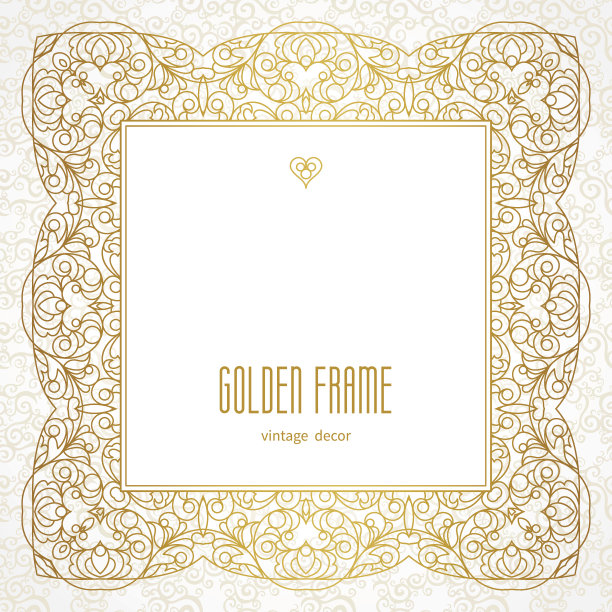 向量华丽的框架在东方风格。图片下载