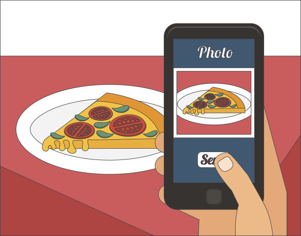 人们在给他们的食物拍照图片下载