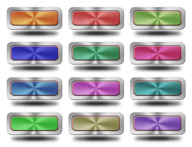 铝制光泽图标，按钮#02图片下载