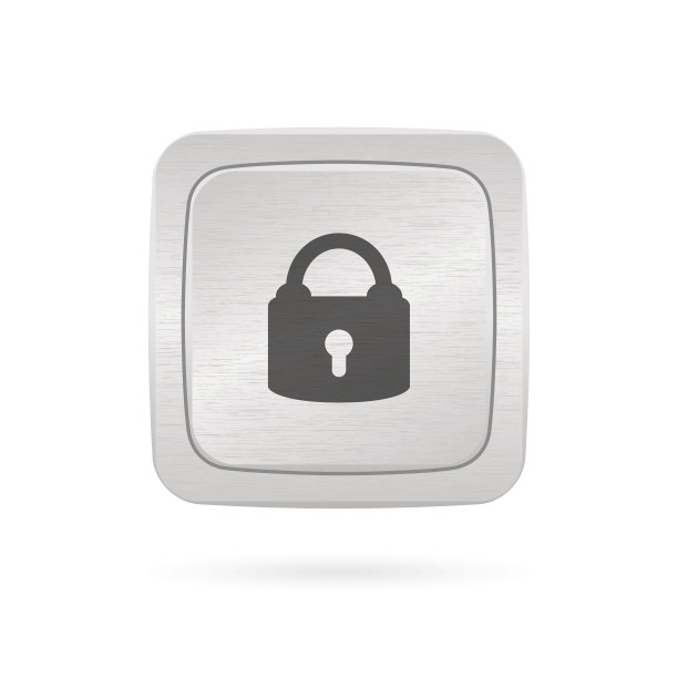 带锁定的矢量按钮。图片下载