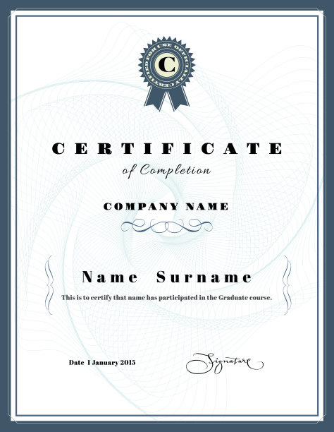 欣赏证书设计模板元素与徽章素材图片