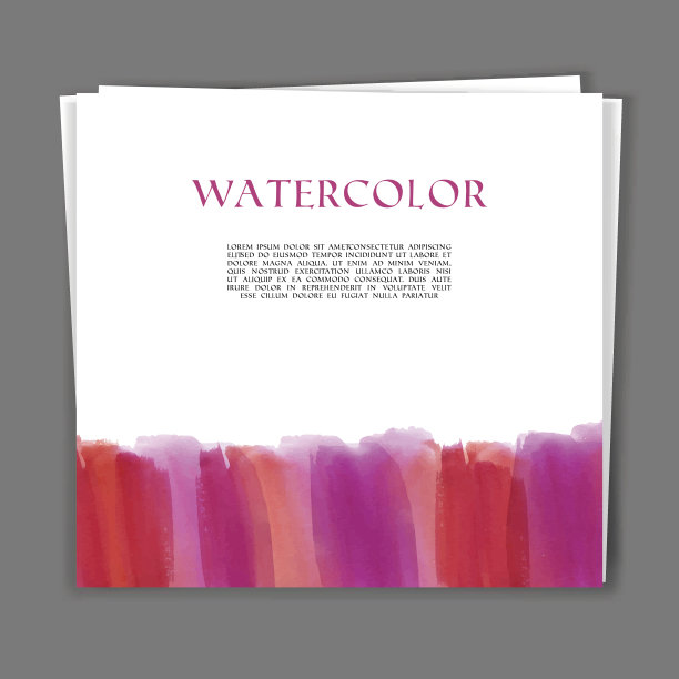 卡片与手绘水彩纹理素材图片