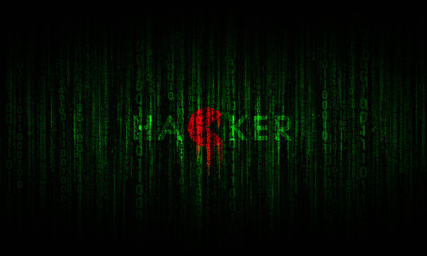 题词黑客在网络空间用数字二进制行图片下载