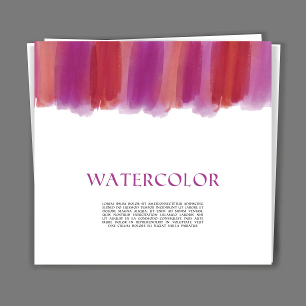卡片与手绘水彩纹理素材图片