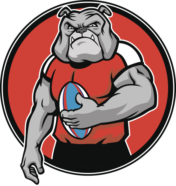 斗牛犬作为橄榄球运动员图片下载