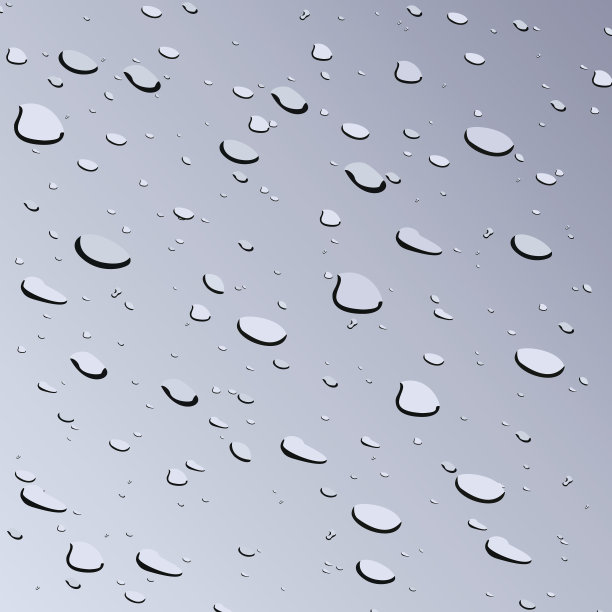 水珠在玻璃上的现实插图图片下载