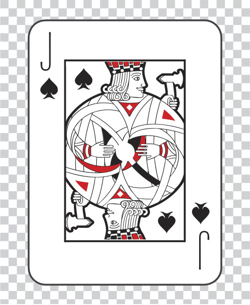 单人纸牌向量:杰克黑桃图片下载