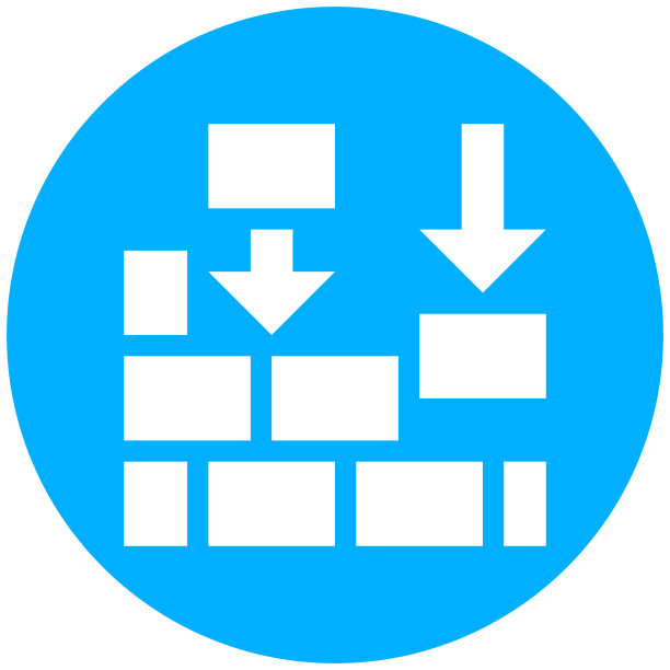 圆形按钮上的墙壁图标。-轮系列图片下载