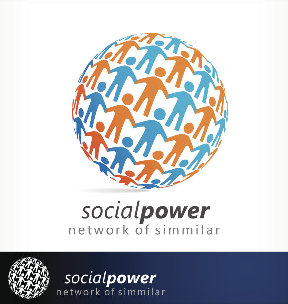 社交网络矢量标志图片下载