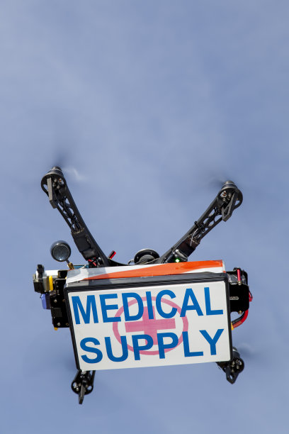 无人机四轴飞行器运送医疗用品图片下载