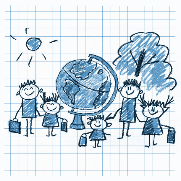 和快乐的孩子们在一起的彩色图片图片下载