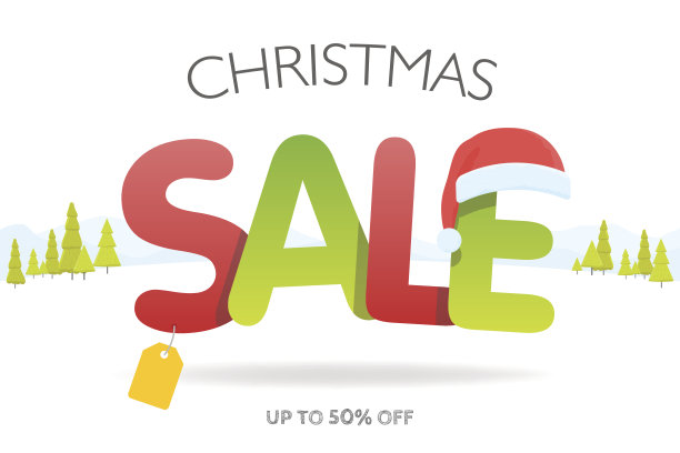 销售题词与雪花纸风格。图片下载