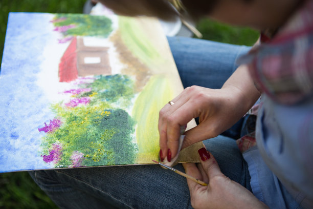 画家画一幅画图片下载