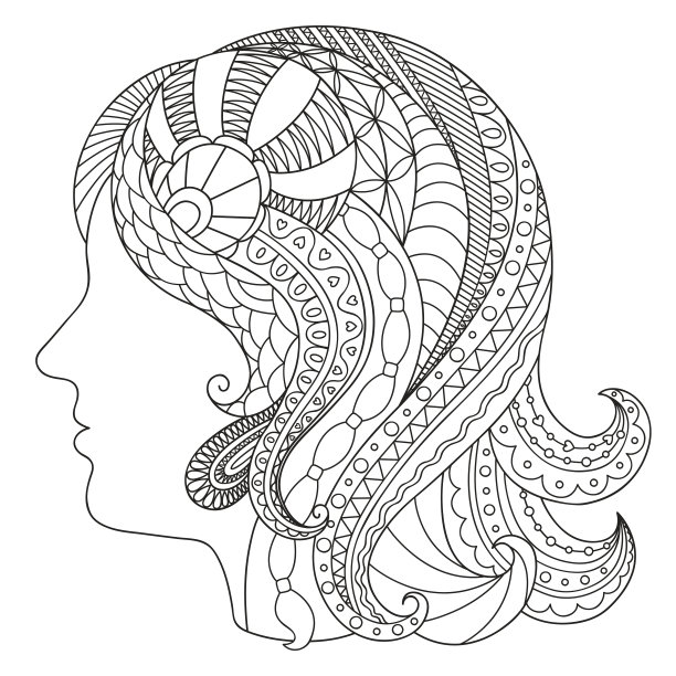 装饰性的黑白剪影。图片下载