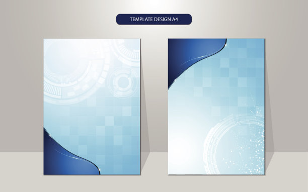 矢量背景矩形图案技术概念封面设计图片下载