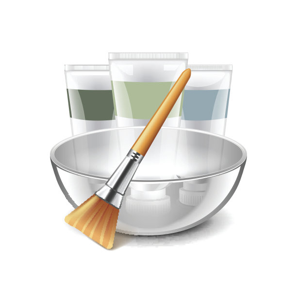 口罩工具隔离在白色矢量图片下载