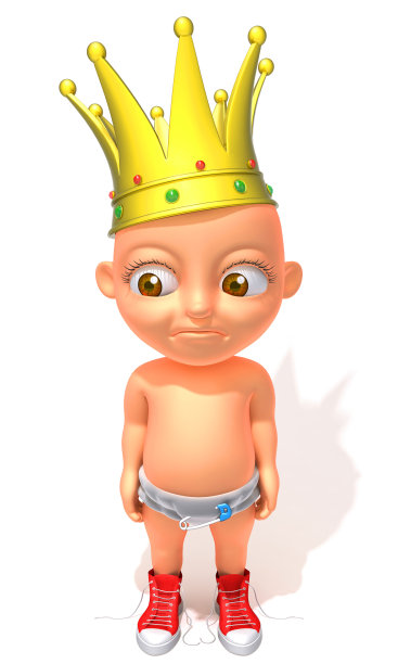 婴儿杰克国王3d插图图片下载