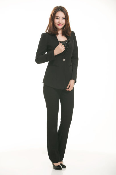 活泼的女孩穿职业装图片下载