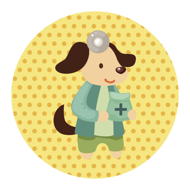 动物狗医生卡通主题元素图片下载