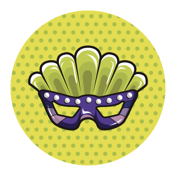 派对面具主题元素图片下载