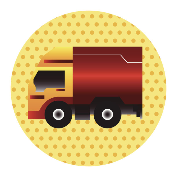 卡车主题元素向量，eps图片下载