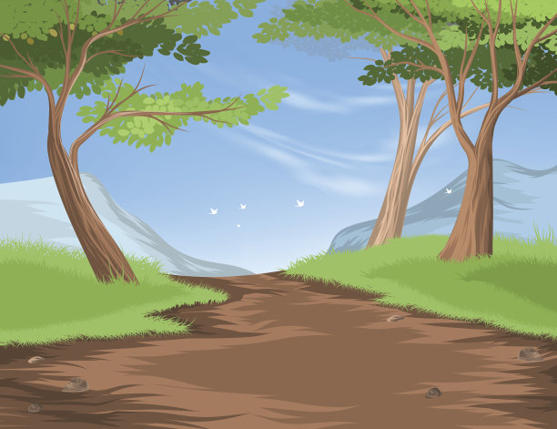 徒步旅行路线素材图片