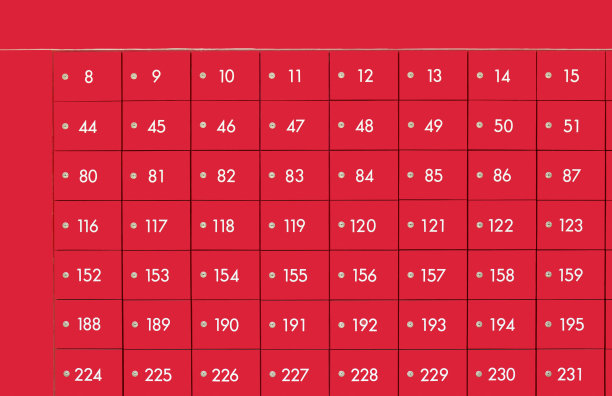 一排排红色的邮政信箱图片下载