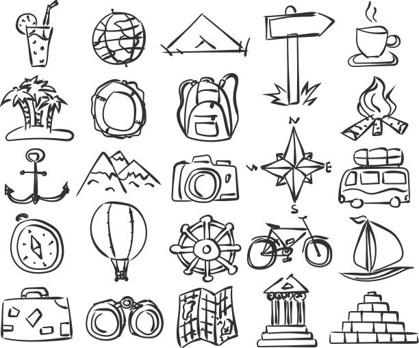 向量旅行图标图片下载