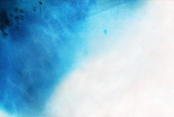 手绘蓝色水彩背景。图片下载