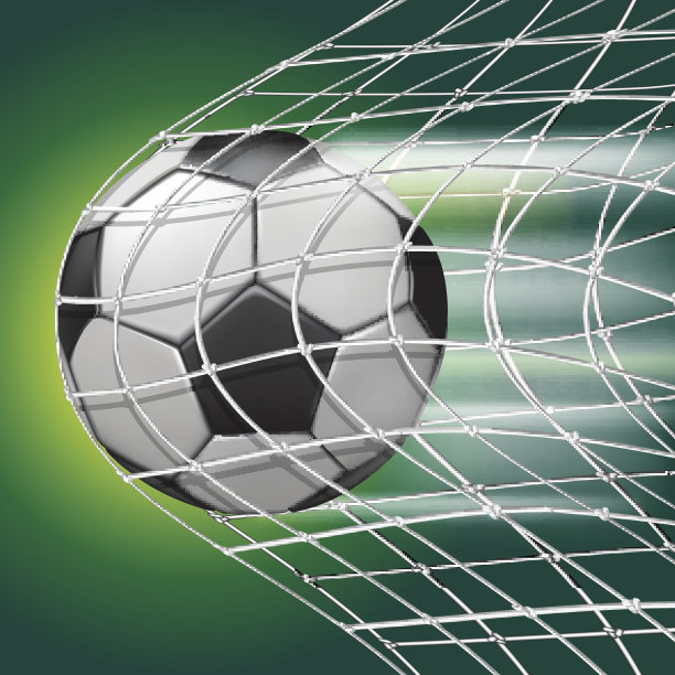 球门网上的足球图片下载