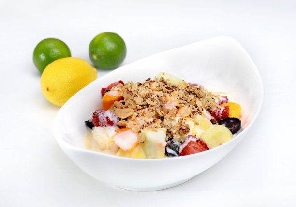 健康的水果酸奶和什锦麦片图片下载