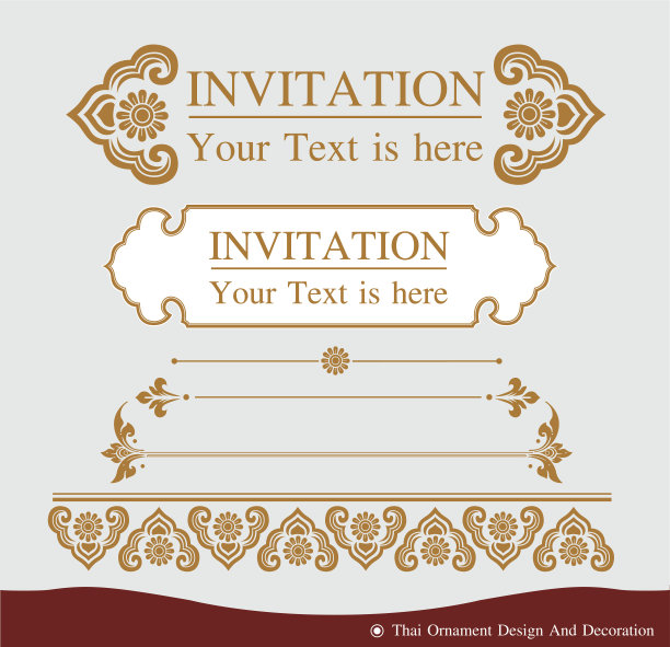 矢量泰式装饰设计和装饰图片下载