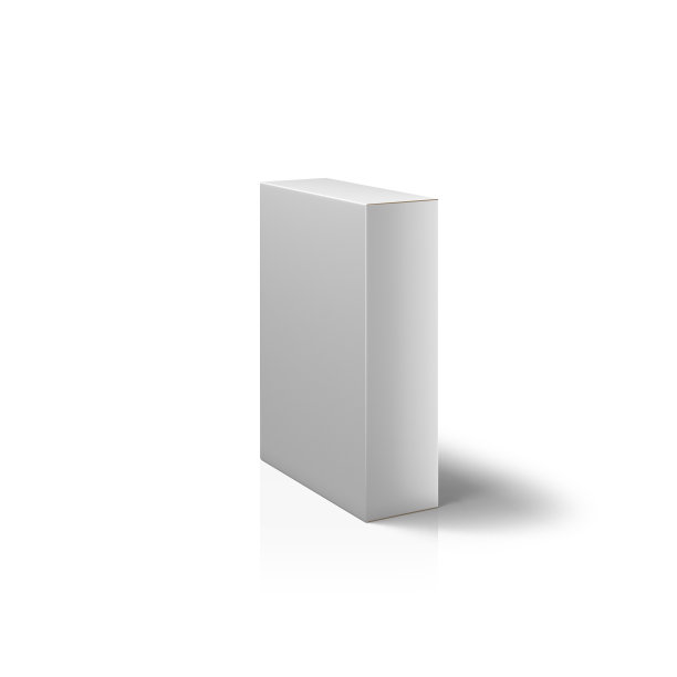 空白包装盒透视侧视图上的白色背景图片下载