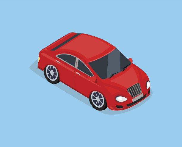 平面三维等距高品质轿车图片下载