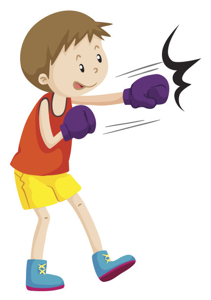 戴拳击手套的男孩图片下载