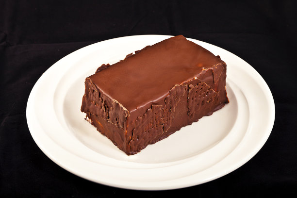盘子里的巧克力蛋糕图片下载