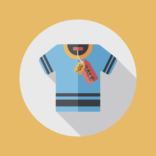 购物衣服平与长影子图标，eps10图片下载