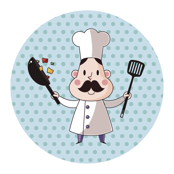 厨师主题元素向量，eps图片下载