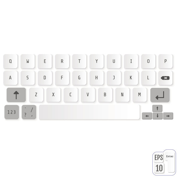 现代现实电话键盘。矢量图图片下载