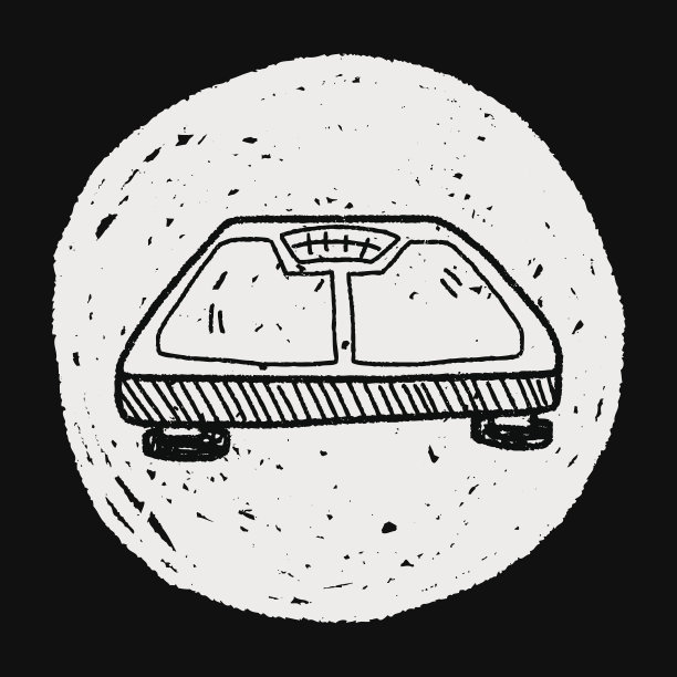 体重秤涂鸦图片下载