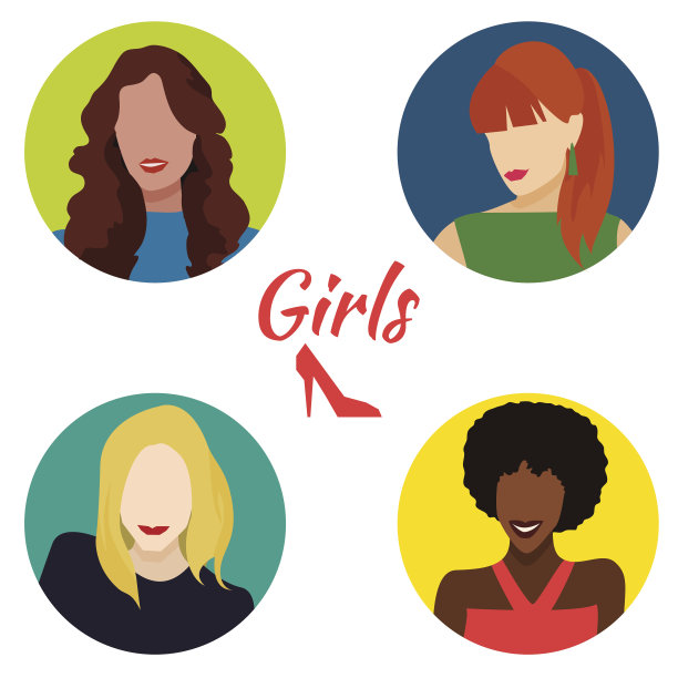 一组女性肖像图片下载