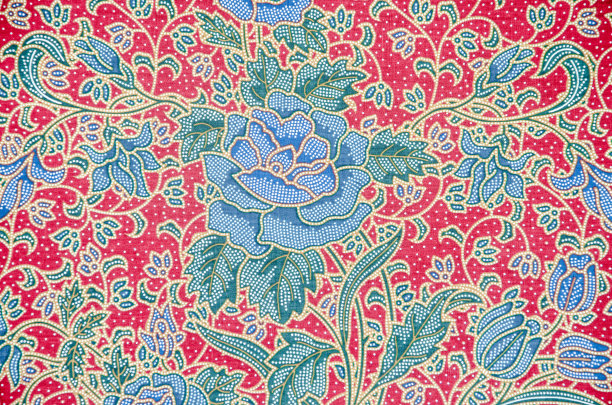 蜡染沙笼图案背景在泰国。图片下载