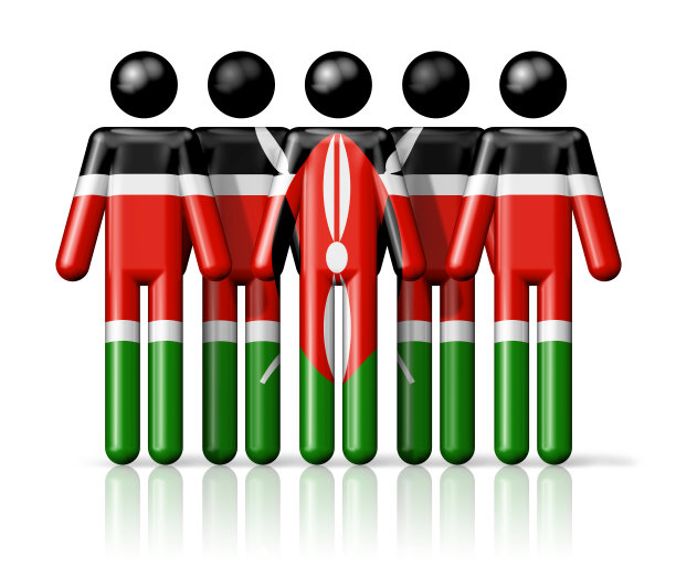 简笔画上的肯尼亚国旗图片下载