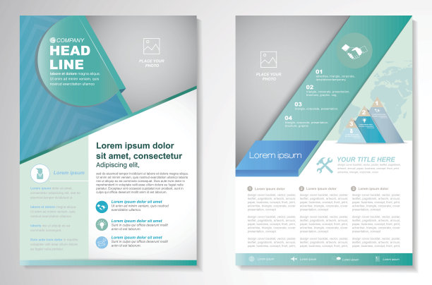 矢量宣传册传单设计布局模板素材图片