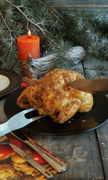 圣诞烤鸡图片下载