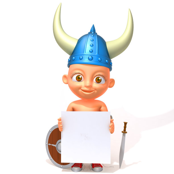 婴儿杰克维京3d插图图片下载