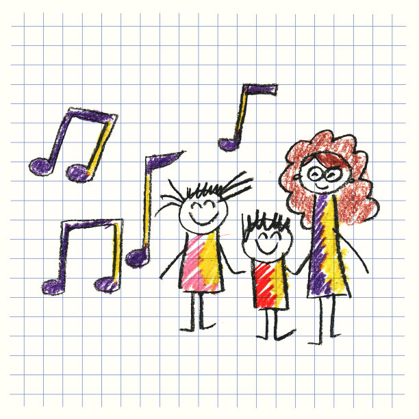 和快乐的孩子们在一起的彩色图片图片下载