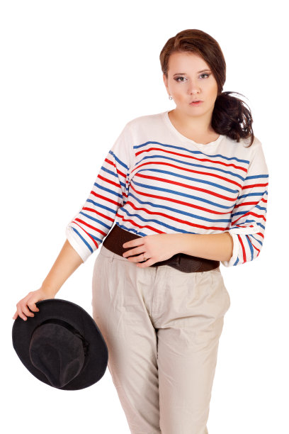 带着帽子微笑的胖女孩图片下载