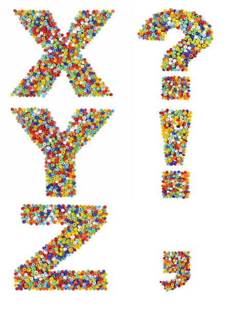 从X到Z的字母和标点符号图片下载