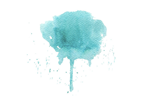 水彩飞溅。蓝色水彩飞溅，纸纹理图片下载